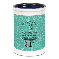 Dental Hygienist Ceramic Pencil Holders - Blue
