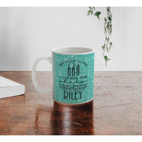 Dental Hygienist Personalized Coffee Mug - Lifestyle