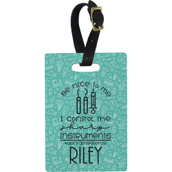 Dental Hygienist Plastic Luggage Tag - Rectangular w/ Name or Text