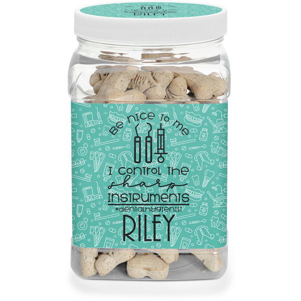 Custom Dental Hygienist Dog Treat Jar (Personalized)