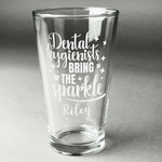 Dental Hygienist Pint Glass - Engraved (Personalized)