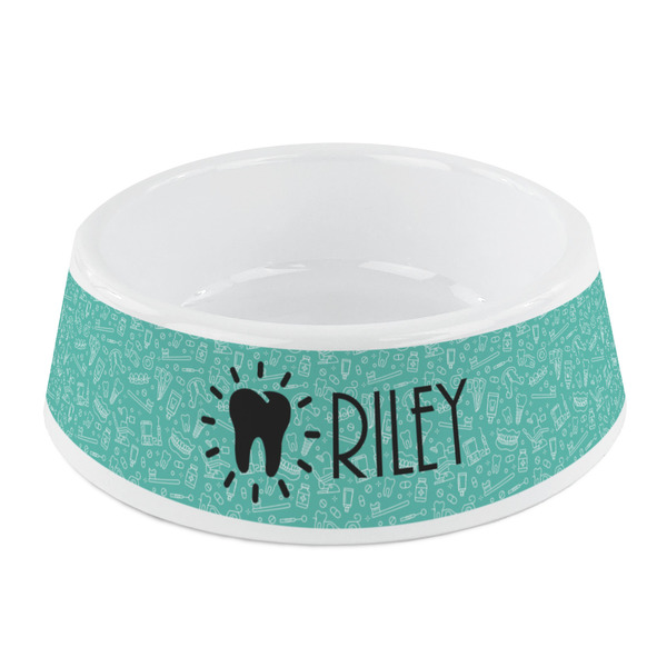 Custom Dental Hygienist Plastic Dog Bowl - Small (Personalized)