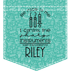 Dental Hygienist Iron On Faux Pocket (Personalized)