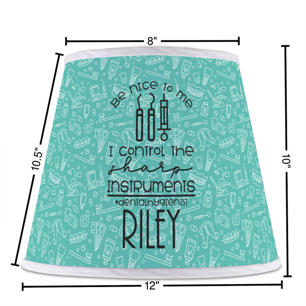 Dental Hygienist Poly Film Empire Lampshade - Dimensions