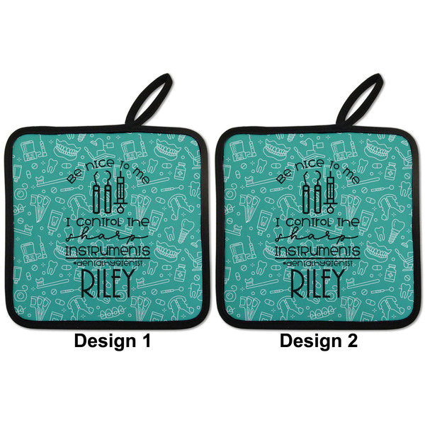Dental Hygienist Pot Holders - Set of 2 APPROVAL