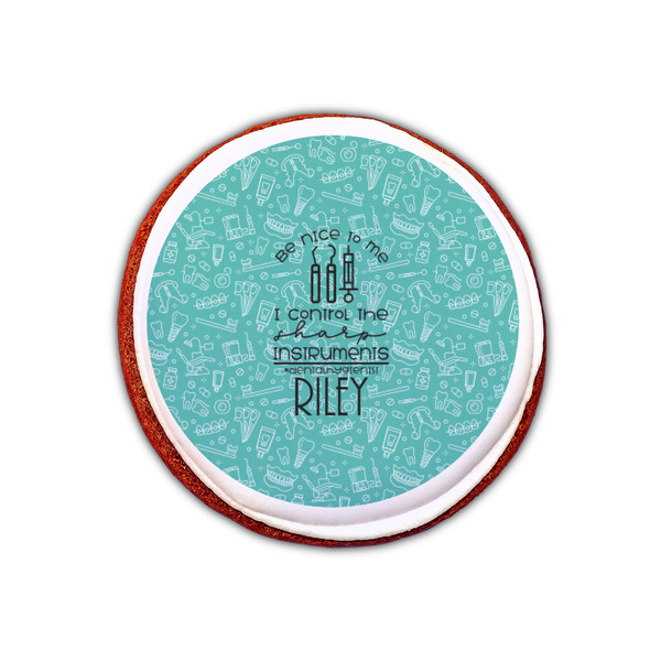 Dental Hygienist Printed Icing Circle - XSmall - On Cookie