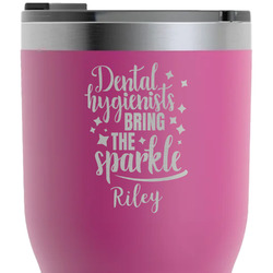 Dental Hygienist RTIC Tumbler - Magenta - Laser Engraved - Double-Sided (Personalized)