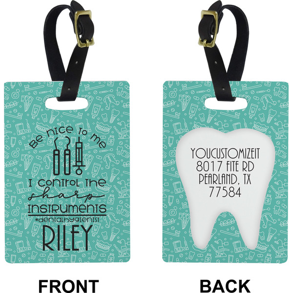 Dental Hygienist Rectangle Luggage Tag (Front + Back)