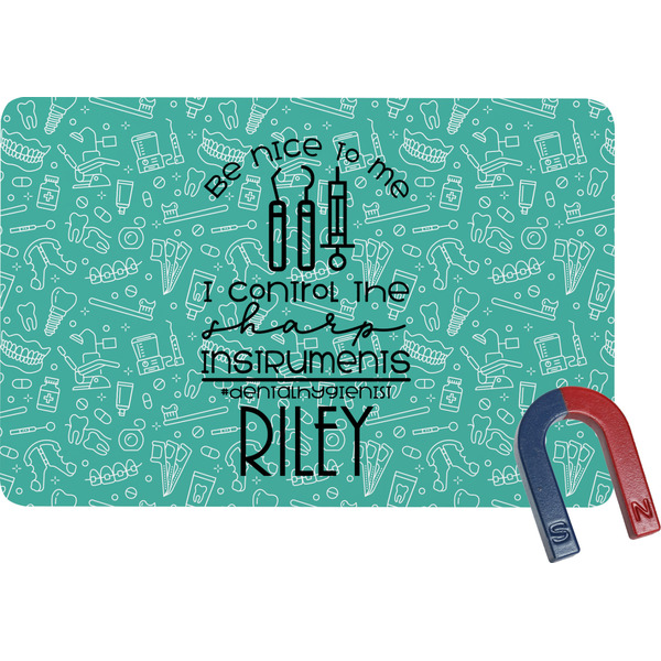 Custom Dental Hygienist Rectangular Fridge Magnet (Personalized)