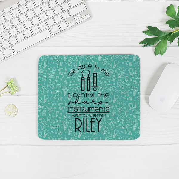 Dental Hygienist Rectangular Mouse Pad - LIFESTYLE 2