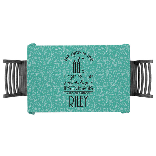 Custom Dental Hygienist Tablecloth - 58"x58" (Personalized)