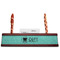 Dental Hygienist Red Mahogany Nameplates with Business Card Holder - Straight
