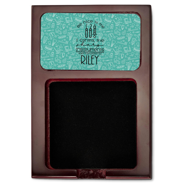 Dental Hygienist Red Mahogany Sticky Note Holder - Flat