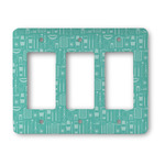 Dental Hygienist Rocker Style Light Switch Cover - Three Switch