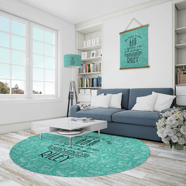 Dental Hygienist Round Area Rug - IN CONTEXT