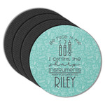 Dental Hygienist Round Rubber Backed Coasters - Set of 4 (Personalized)