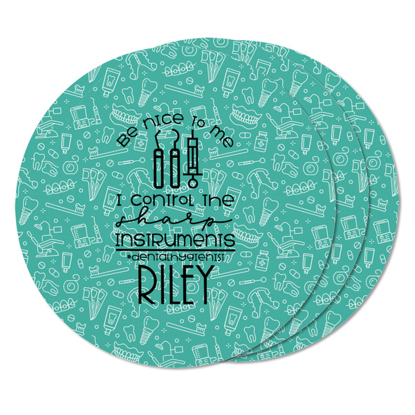 Dental Hygienist Round Fridge Magnet - THREE