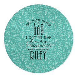 Dental Hygienist 5' Round Indoor Area Rug (Personalized)