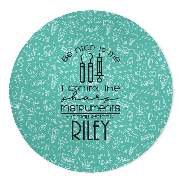 Custom Dental Hygienist 5' Round Indoor Area Rug (Personalized)