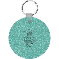 Dental Hygienist Round Plastic Keychain (Personalized)