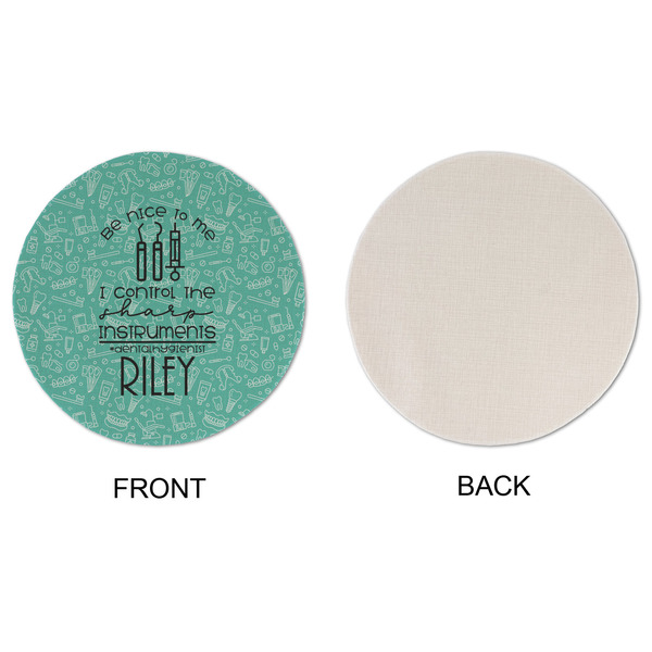 Dental Hygienist Round Linen Placemats - APPROVAL (single sided)