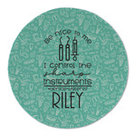 Dental Hygienist Round Linen Placemat - Single Sided (Personalized)