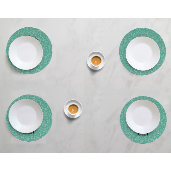Dental Hygienist Round Linen Placemats - LIFESTYLE (set of 4)