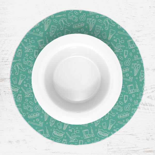 Dental Hygienist Round Linen Placemats - LIFESTYLE (single)