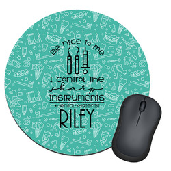 Dental Hygienist Round Mouse Pad (Personalized)