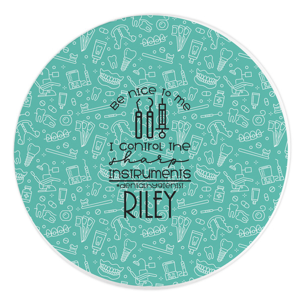 Custom Dental Hygienist Round Stone Trivet (Personalized)