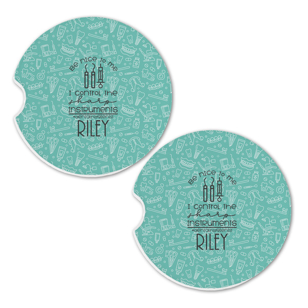 Dental Hygienist Sandstone Car Coasters - Set of 2