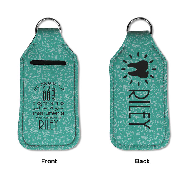 Dental Hygienist Sanitizer Holder Keychain - Large APPROVAL (Flat)