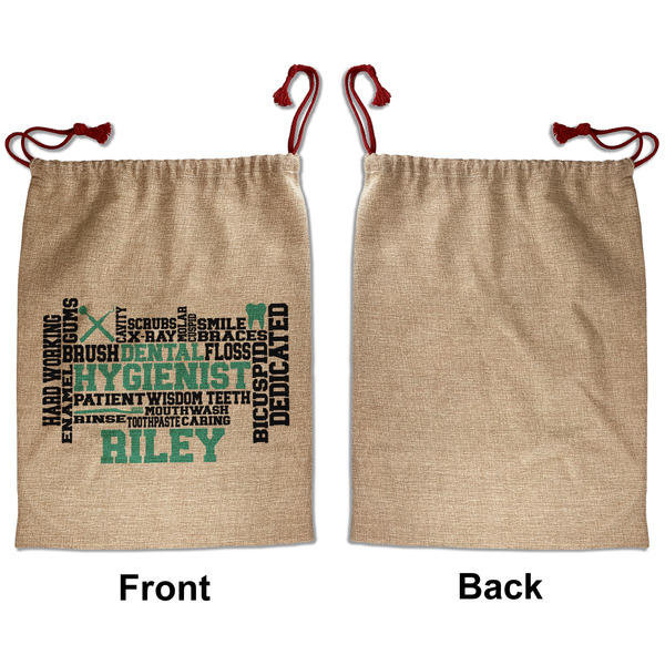 Dental Hygienist Santa Bag - Approval - Front