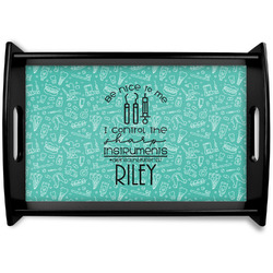 Dental Hygienist Black Wooden Tray - Small (Personalized)