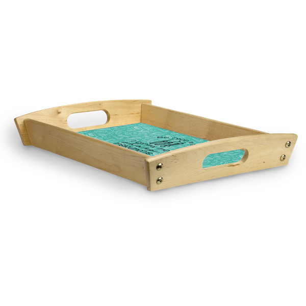 Dental Hygienist Serving Tray Wood Small - Corner