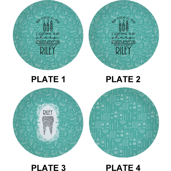 Dental Hygienist Set of Appetizer / Dessert Plates (Approval)