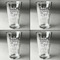 Dental Hygienist Set of Four Engraved Beer Glasses - Individual View