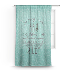 Dental Hygienist Sheer Curtain (Personalized)