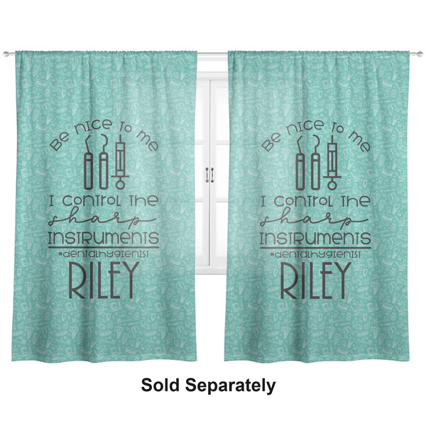 Dental Hygienist Sheer Curtains Double