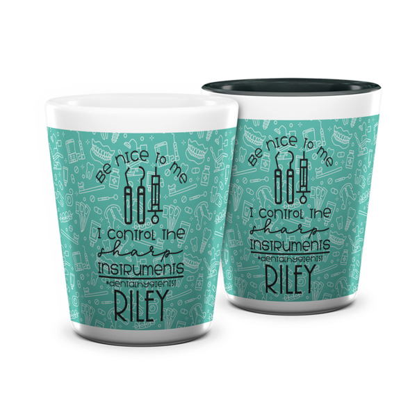 Custom Dental Hygienist Ceramic Shot Glass - 1.5 oz (Personalized)