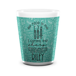 Dental Hygienist Ceramic Shot Glass - 1.5 oz - White - Set of 4 (Personalized)