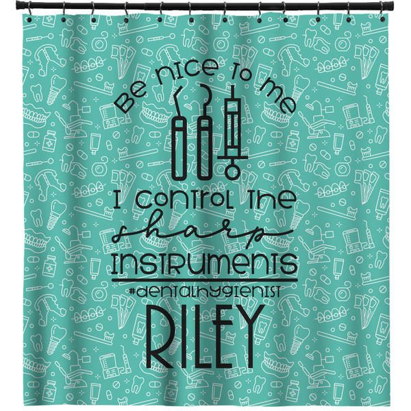 Custom Dental Hygienist Shower Curtain - 71" x 74" (Personalized)