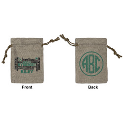 Dental Hygienist Small Burlap Gift Bag - Front & Back (Personalized)