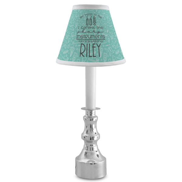 Dental Hygienist Small Chandelier Lamp - LIFESTYLE (on candle stick)