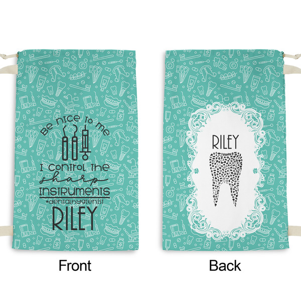 Dental Hygienist Small Laundry Bag - Front & Back View
