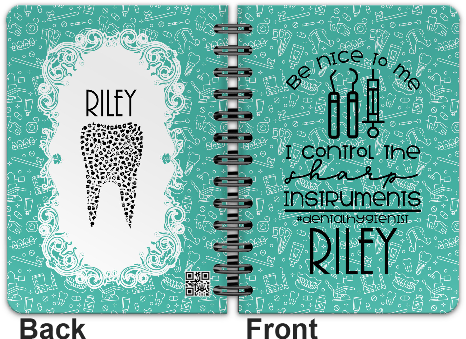 Dental Hygienist Spiral Bound Notebook 5x7 (Personalized) YouCustomizeIt