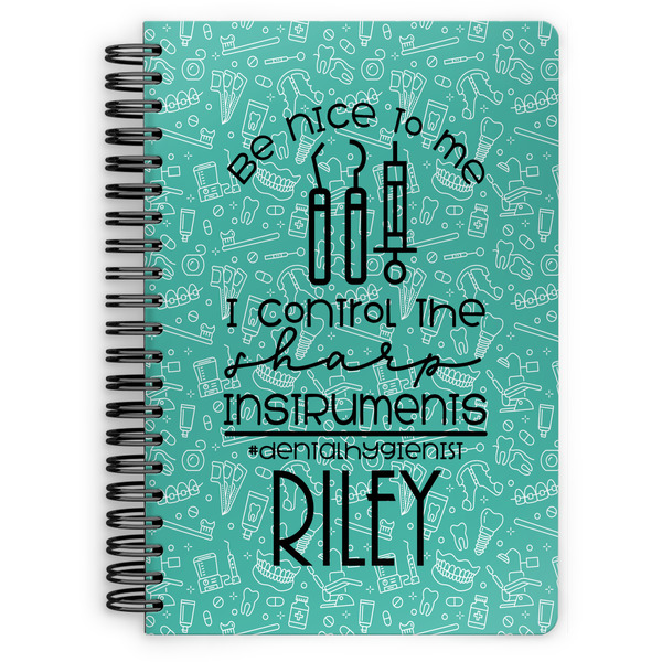 Custom Dental Hygienist Spiral Notebook - 7x10 w/ Name or Text