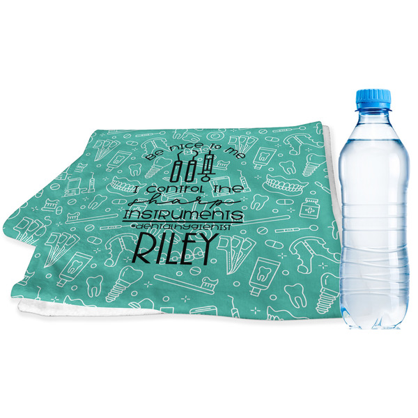 Custom Dental Hygienist Sports & Fitness Towel (Personalized)