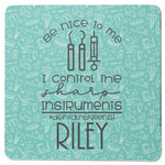 Dental Hygienist Square Rubber Backed Coaster (Personalized)