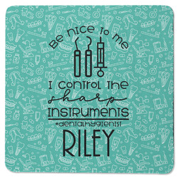 Dental Hygienist Square Rubber Backed Coaster (Personalized)